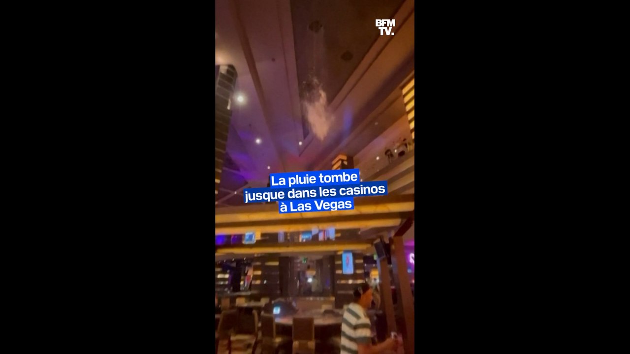 La pluie tombe jusque dans les casinos à Las Vegas