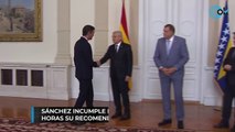 Sánchez incumple dos veces en menos de 24 horas su recomendación de no llevar corbata