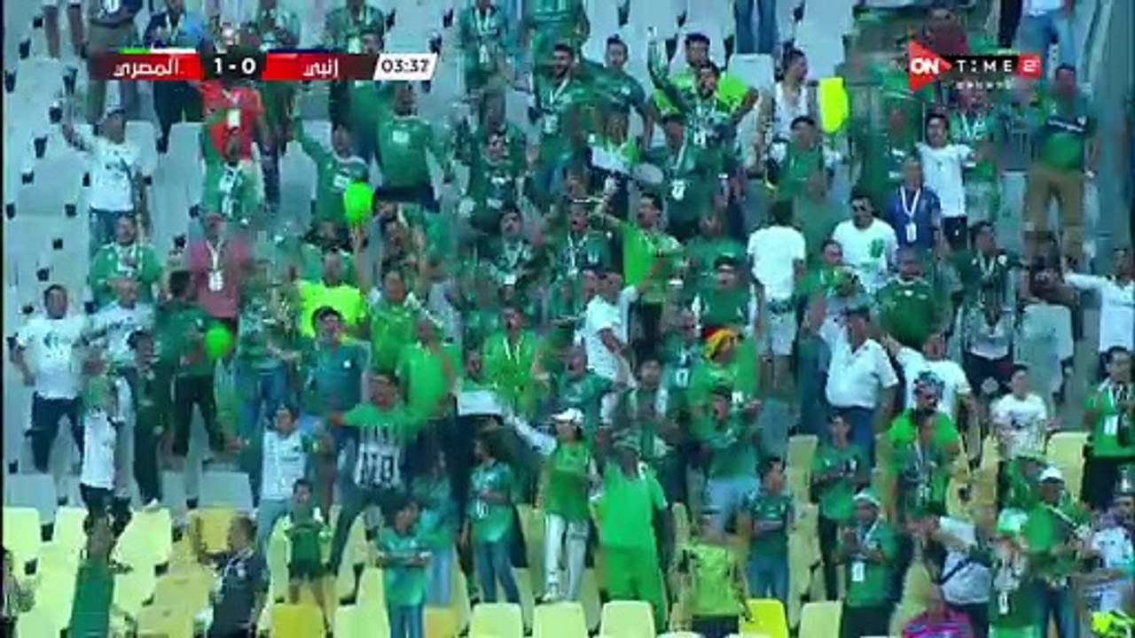 أموتو يتقدم بالهدف الأول للمصرى فى مرمى إنبى