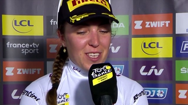 Tour de France Femmes 2022 - Shirin Van Anrooij : This white jersey means a lot to me, it's great to wear it
