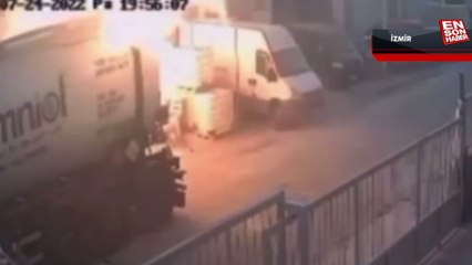 İzmir’de 1 kişinin öldüğü kimya imalathanesindeki patlama anı kamerada