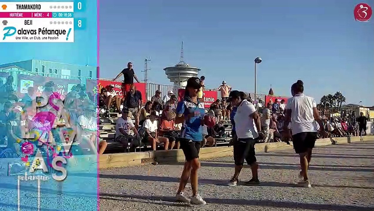 Huitième du triplette - 10ème International féminin  à pétanque de Palavas 2022