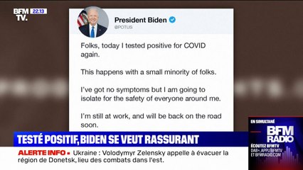 Joe Biden à nouveau testé positif au Covid-19