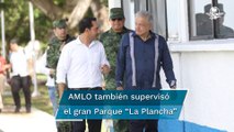 AMLO y Gobernador de Yucatán supervisan avances de la construcción del Tren Maya