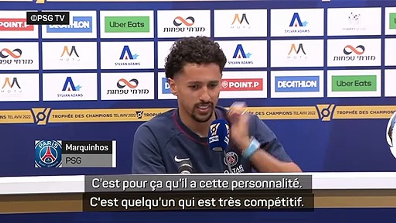 Trophée des champions - Marquinhos confiant pour Neymar : "Ça fait plaisir de le voir comme ça"