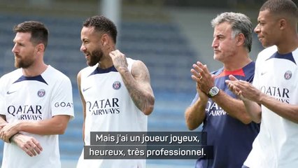 Trophée des champions - Pour Galtier, Neymar est un joueur "joyeux, heureux, très professionnel et de classe mondiale"