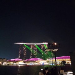 Singapore - marina bay sands night view  - light dancing