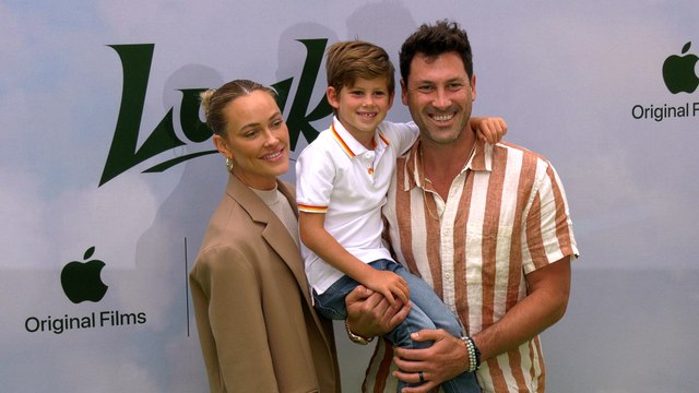 Peta Murgatroyd and Maksim Chmerkovskiy Luck Global Premiere Screening Green Carpet | Apple Original Film