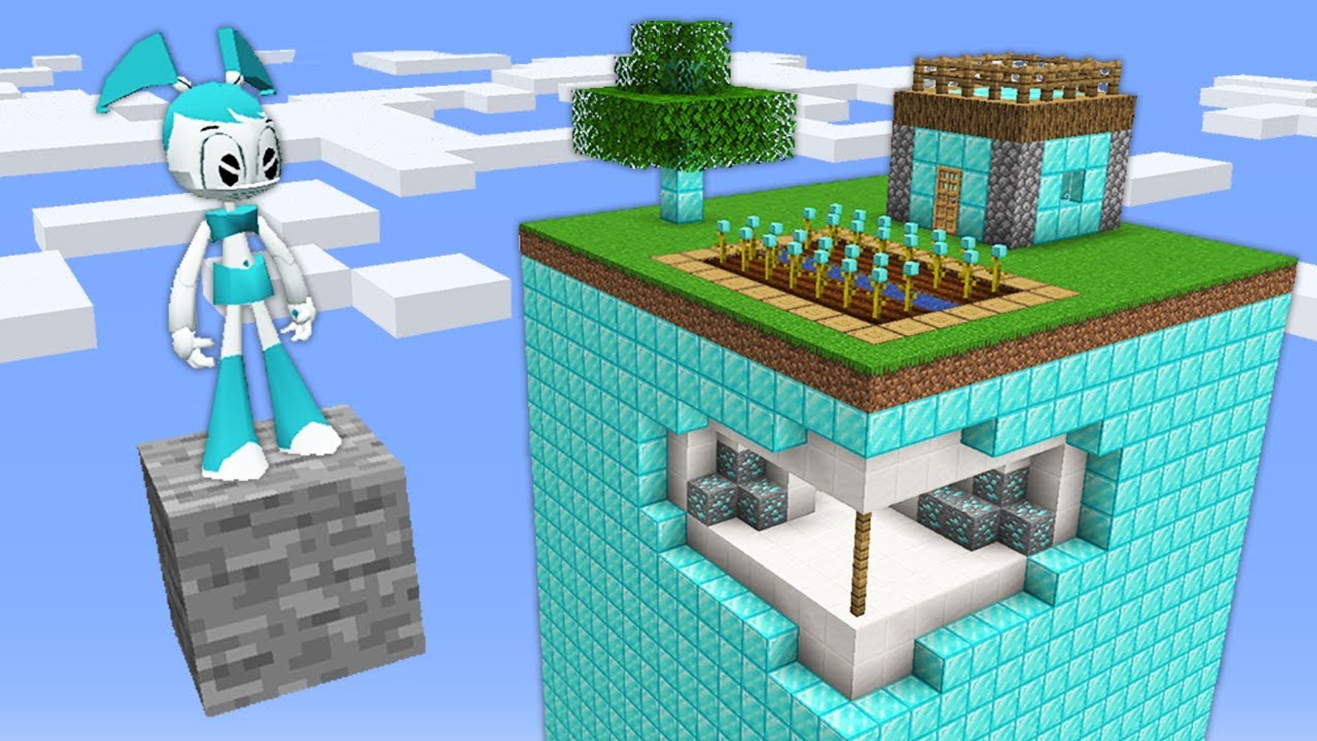 TEENAGE ROBOT ONE CHUNK SURVIVAL in Minecraft- SUPERHERO JENNY XJ9 WORLD  Animation! - video Dailymotion