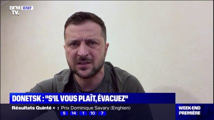"S'il vous plaît, évacuez !": Zelensky appelle les Ukrainiens à quitter la région de Donetsk