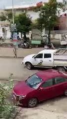 how two truck driver attack on a car