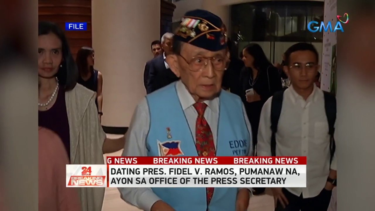 Dating Pres. Fidel V. Ramos, pumanaw na, ayon sa Office of the Press Secretary | 24 Oras News Alert