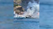 Yacht a fuoco a Ponza, occupanti si buttano in mare: nessun ferito
