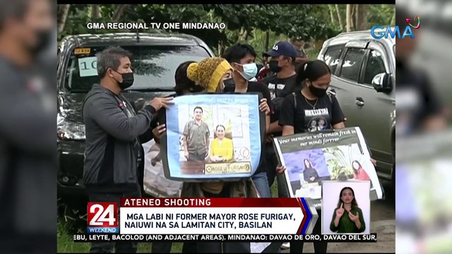 Mga labi ni Former Mayor Rose Furigay, naiuwi na sa Lamitan City, Basilan | 24 Oras Weekend