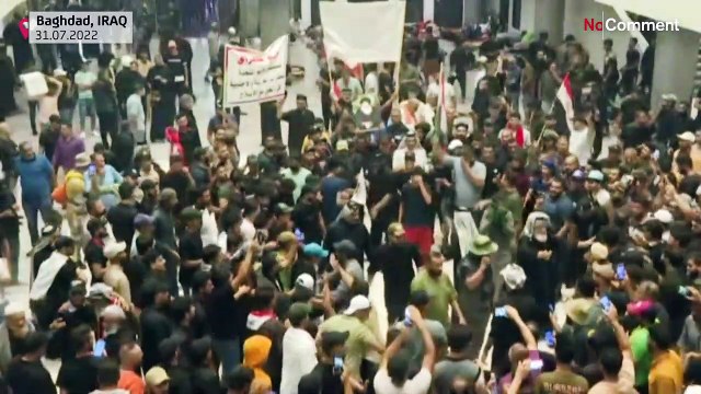 Sadr supporters mass inside Iraqi parliament