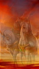 The Prophet's (pbuh) mosque, Dome of the Rock, the portrait of the Ka'ba & the Replica of Zulfiqar.