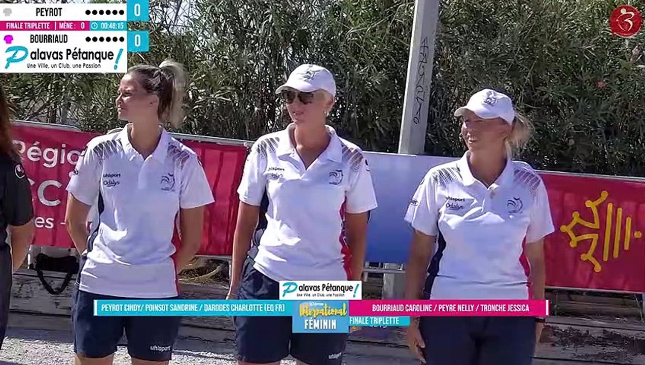 Finale du triplette - 10ème International féminin  à pétanque de Palavas 2022