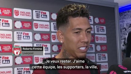 Community Shield - Firmino veut rester à Liverpool : "J'aime cette équipe, les supporters, la ville"