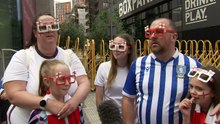 Fans arrive at Wembley to watch the Women's Euros Final