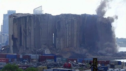 Beyrouth : Effondrement de silos à grains endommagés par un incendie