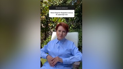 Akşener, başbakan olduğunda yapacağı ilk icraati açıkladı