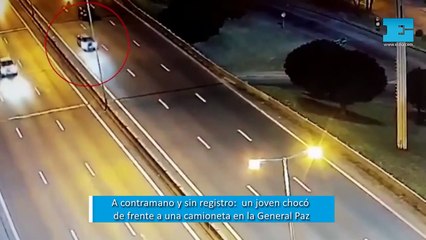 A contramano y sin registro:  un joven chocó  de frente a una camioneta en la General Paz