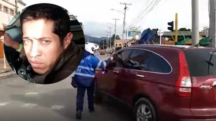 En video: así se le voló a los de tránsito un concejal de Chía que al parecer conducía ebrio