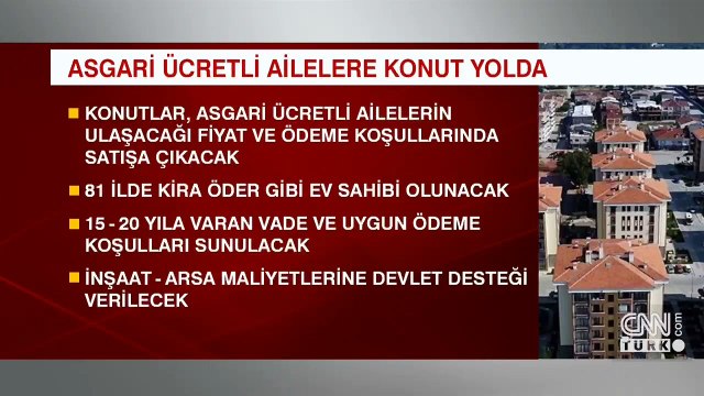 Asgari ücretli ailelere konut yolda