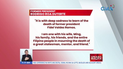 Mga dating pangulo at ilang opisyal ng bansa nakikidalamhati rin sa pamilya Ramos | UB