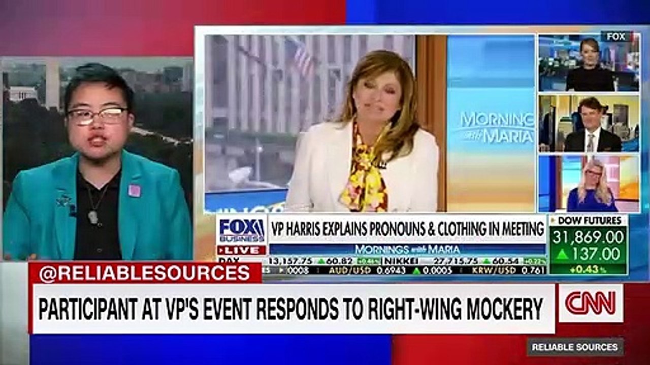 Harris' remark sparks right-wing media outrage. Hear what happened in the room