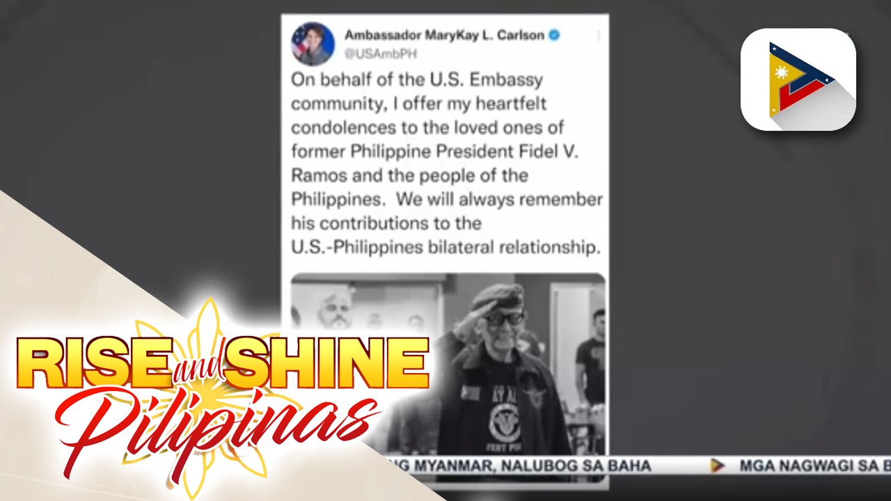 International community, nagpaabot din ng pakikiramay sa pagpanaw ni dating pres. Fidel Ramos