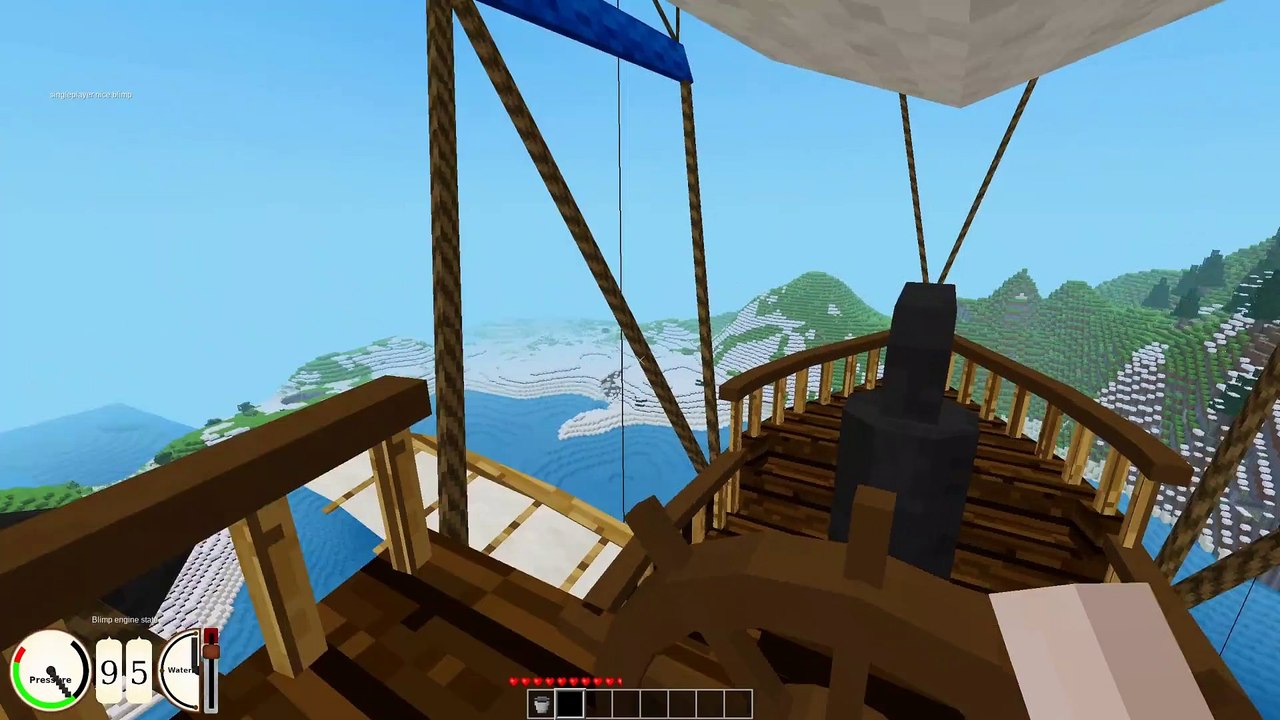 Minetest Mod Review: Steampunk Blimp