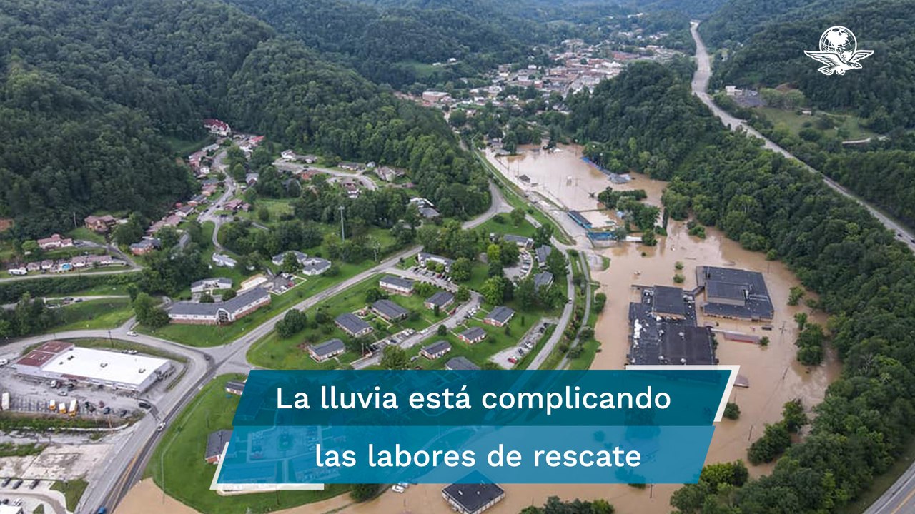 Suman 26 muertos entre ellos 4 niños por inundaciones en Kentucky; esperan hallar más víctimas