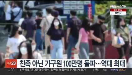 친족 아닌 가구원 100만명 돌파…역대 최대