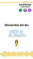 Efemérides lunes 1 agosto