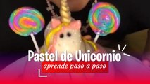 Decorando con Africa un delicioso pastel de Unicornio
