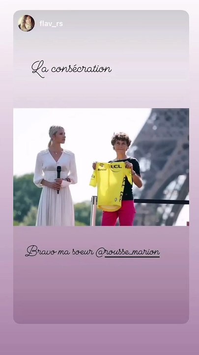 Flavie Rousse fière de sa soeur Marion