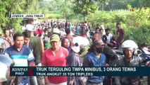 Kecelakaan Truk Trailer Terguling Timpa Minibus di Jember, Tiga Orang Tewas