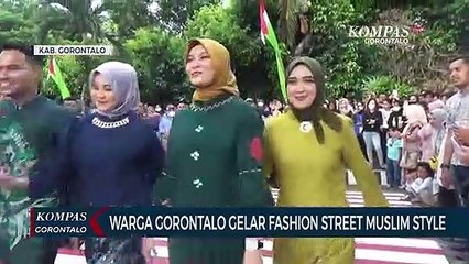 Peringati Tahun Baru Islam, Warga Gorontalo Gelar Fashion Street Muslim Style