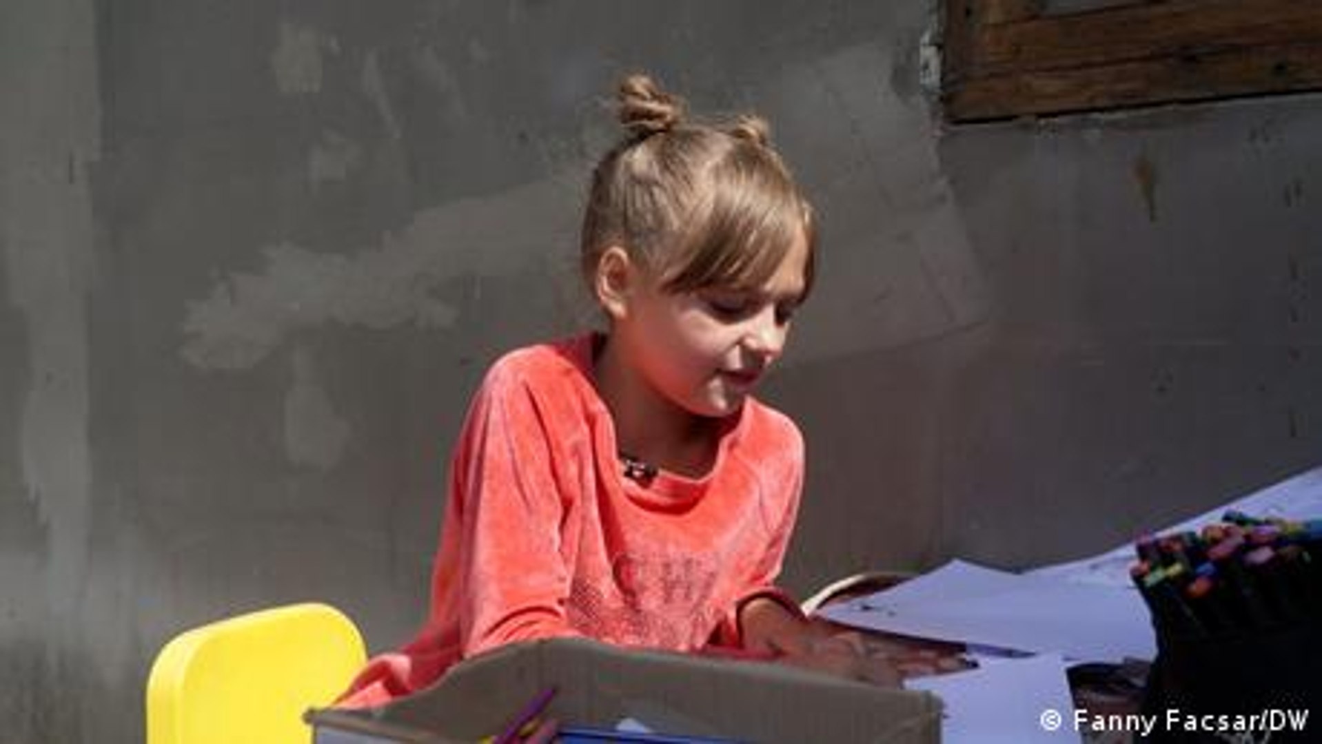 Ukrainian war-damaged school aims to reopen