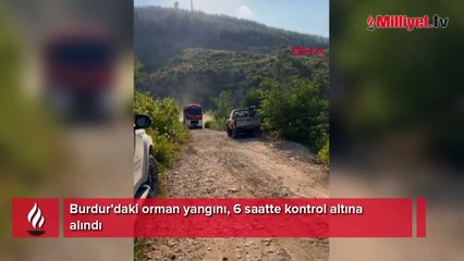 Burdur'daki orman yangını, 6 saatte kontrol altına alındı