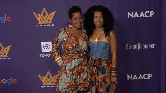 Malinda Williams and Jennia Fredique Heirs Of Afrika 5th Annual International Women of Power Awards Red Carpet Fashion