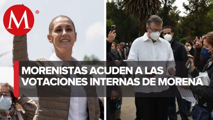 Sheinbaum y Ebrard emiten voto en elección de consejeros de Morena