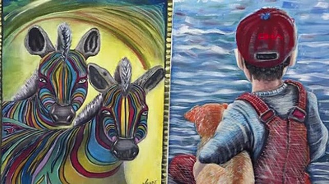 Kara kalem resimleriyle engelleri aştı; siparişleri yetiştiremiyor