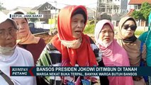 Warga Datangi Lokasi Penguburan Bansos Presiden Jokowi di Depok