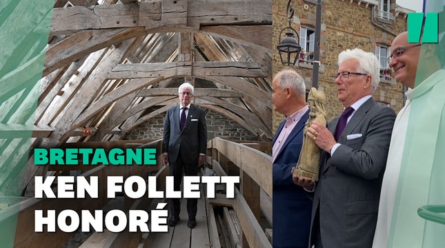Ken Follett visite la cathédrale bretonne qu’il a aidé à restaurer