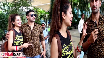 Download Video: Payal Rohatgi and Sangram Singh spotted post wedding, talked about Ranveer Singh Nude photoshoot