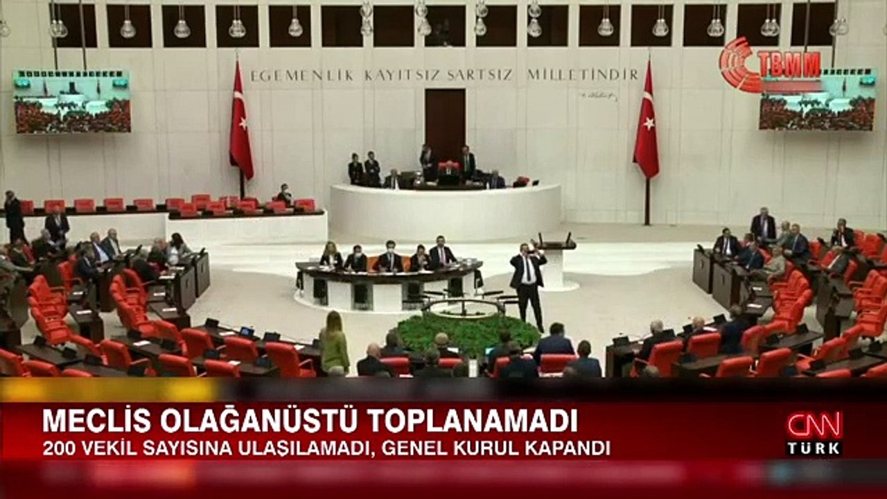 CHP'nin çağrısıyla olağanüstü toplanan Meclis, yeterli sayıya ulaşamadı! Oturuma AK Parti, MHP ve HDP katılmadı