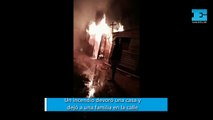 Un tremendo incendio dejó a una familia de La Plata en la calle