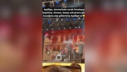 Aydilge konser sırasında bayıldı